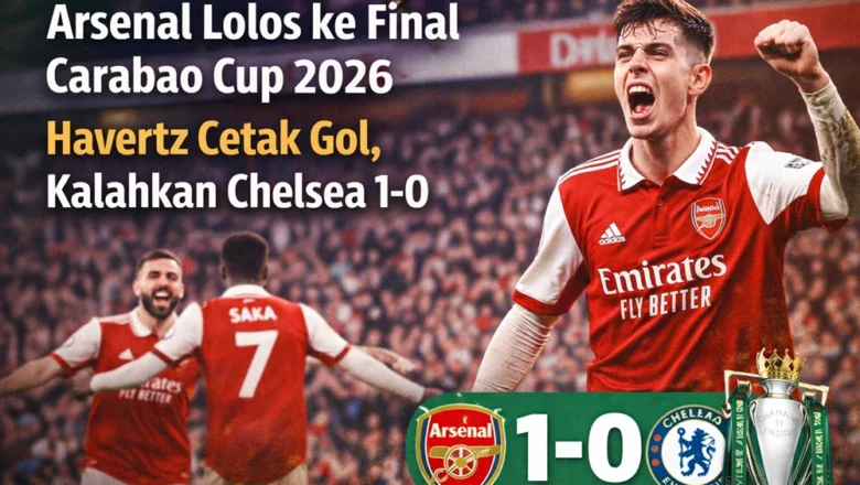 Arsenal Lolos ke Final Carabao Cup 2026 Usai Kalahkan Chelsea 1–0