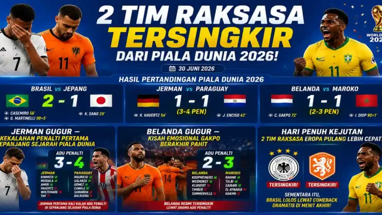 2 Tim Raksasa Tersingkir dari Piala Dunia 2026: Jerman dan Belanda Gugur Lewat Adu Penalti!