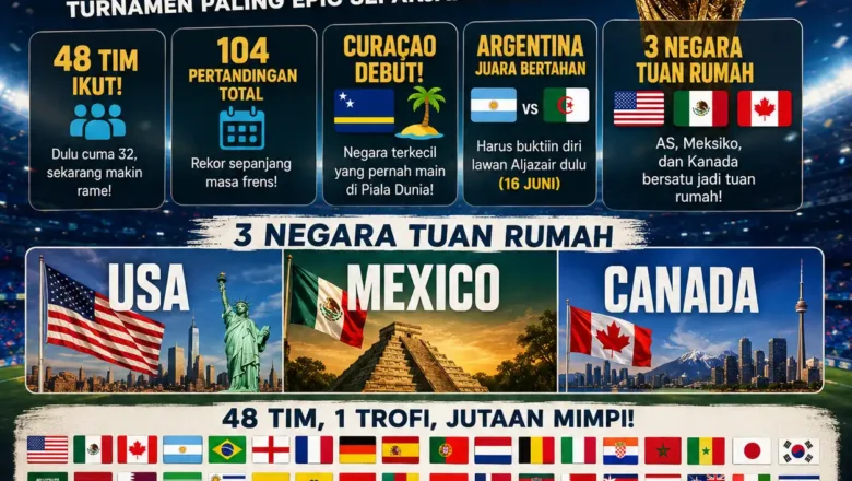 Fakta Lengkap Piala Dunia 2026: Jadwal, Tim & Bintang