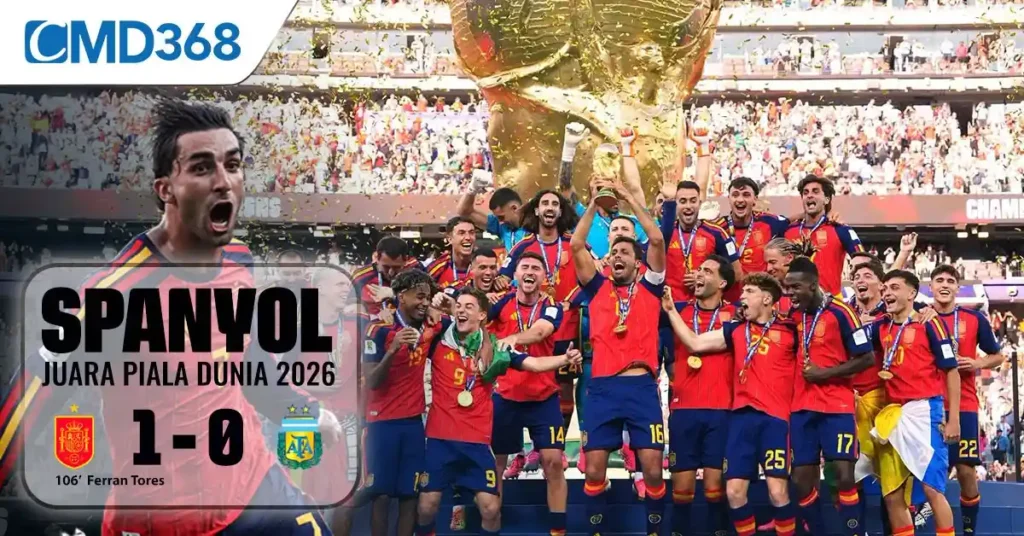 Spanyol Juara piala dunia 2026 setelah kalahkan argentina 1-0